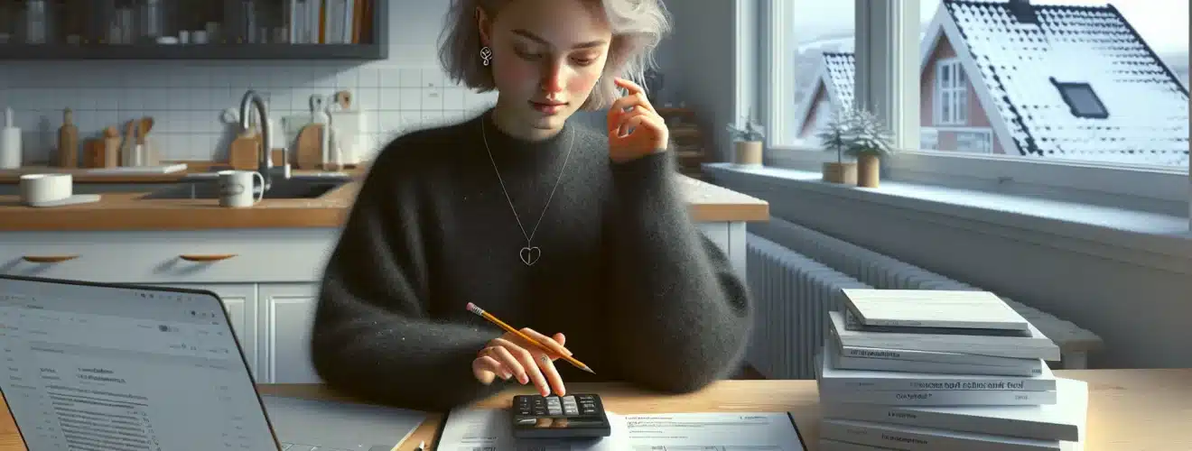 Norwegian student compares lanekassen and private loans with a budget spreadsheet