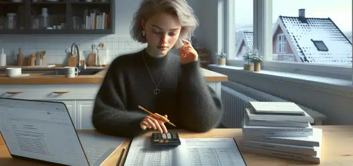 Norwegian student compares lanekassen and private loans with a budget spreadsheet